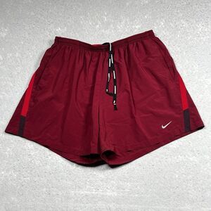 Nike Shorts Mens Size XL Red Brief Lined Running 695441-677 Drawstring